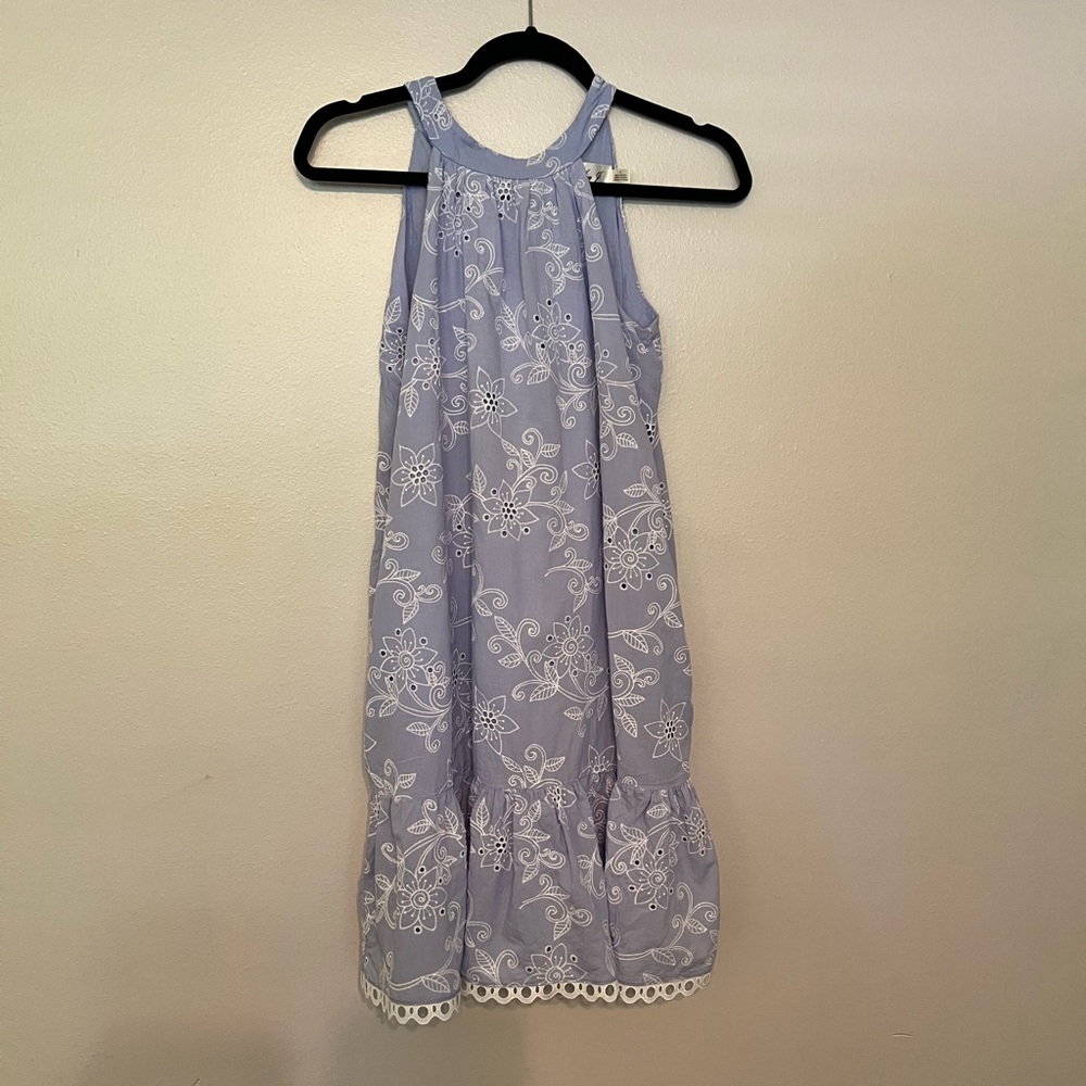 Eliza J. Blue and White Floral Dress